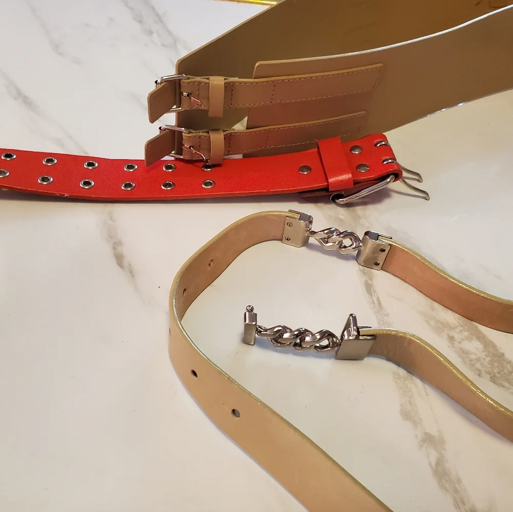 Beautiful Set Of Three  Ladies Belts ,size MED